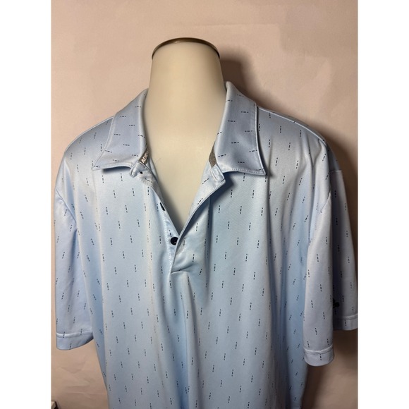 Men's Adidas Golf Polo Shirt Moisture Wicking Athletic Training Print Size XL - Picture 3 of 16